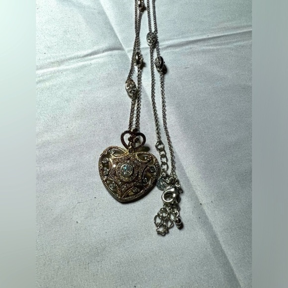 Vintage Joan Rivers Swarovski Crystal Heart Necklace